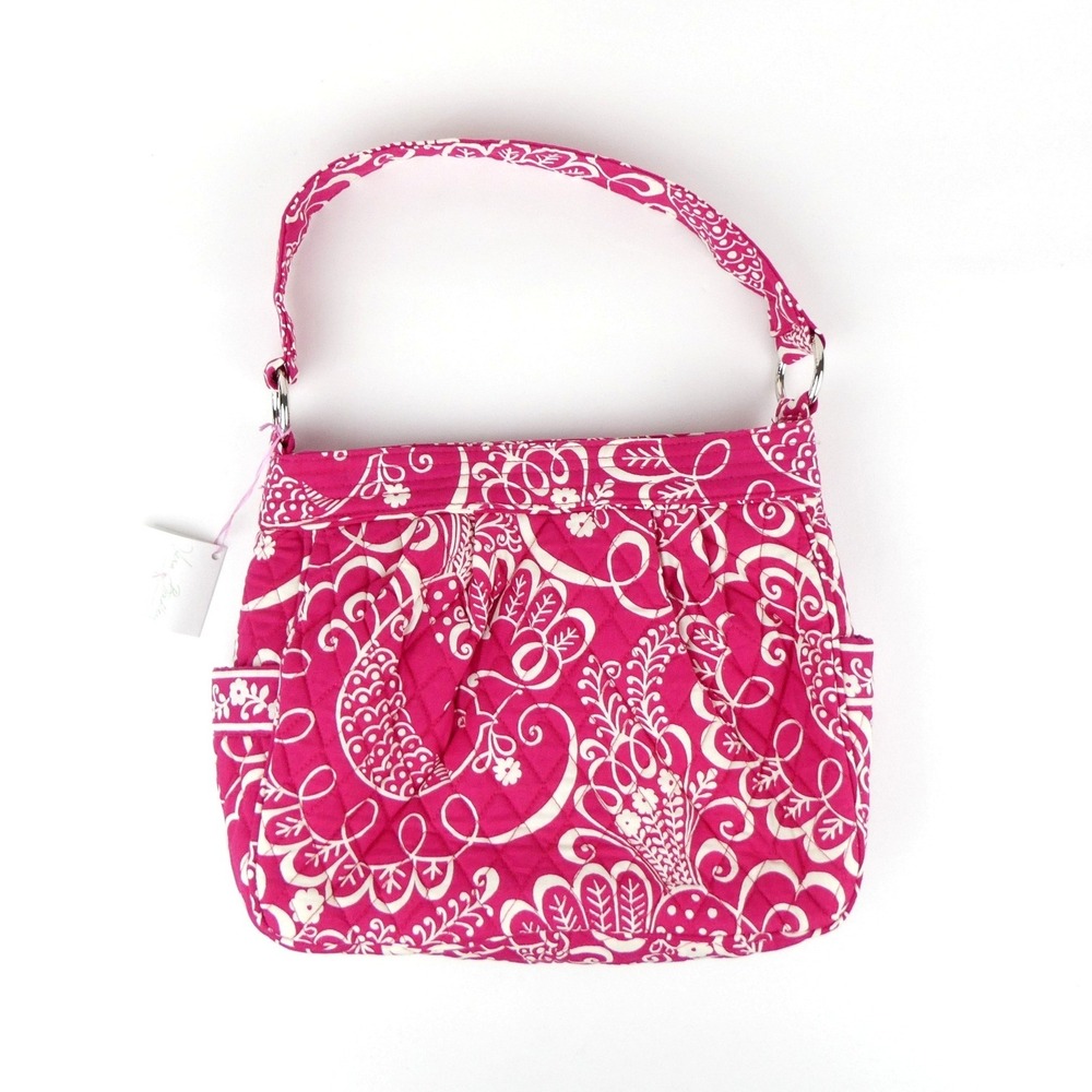 Vera Bradley Twirly Birds Pink Reversible Shoulder Bag Tote